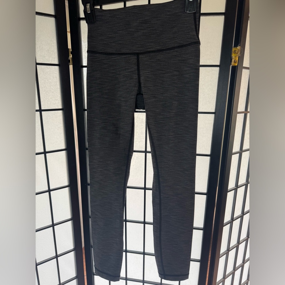 Lululemon Black and Grey High-Waisted Leggings